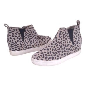 CASLON Leopard Print Wedge Chelsea Boots Women Size‎ 8M Water Resistant Sneaker